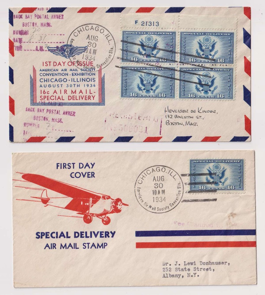 E3745: (4) US #CE1 FDC, (4) Different Cachets, Chicago