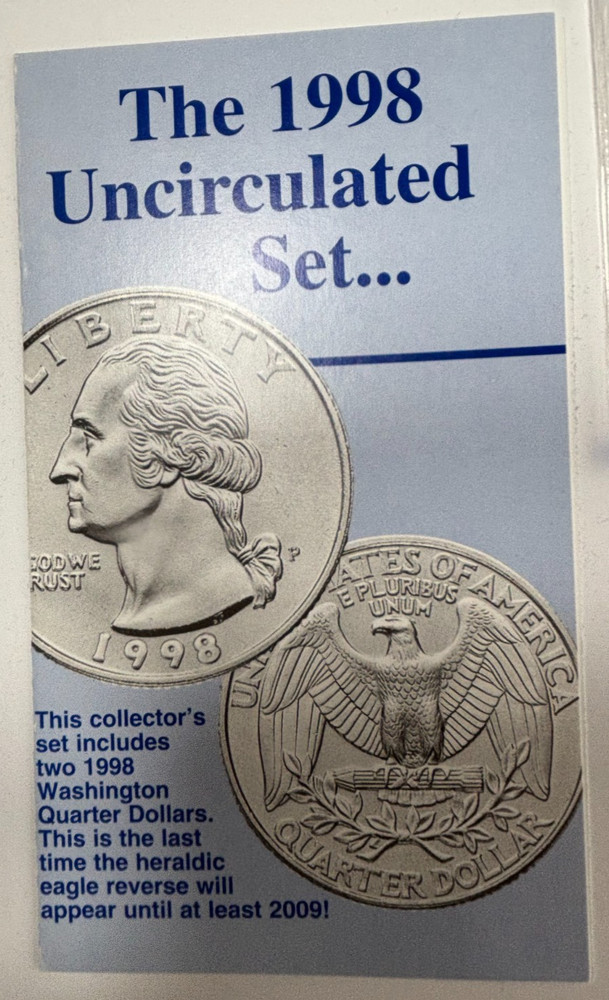 1998 Uncirculated Coin Set P & D Nice U.S. Mint