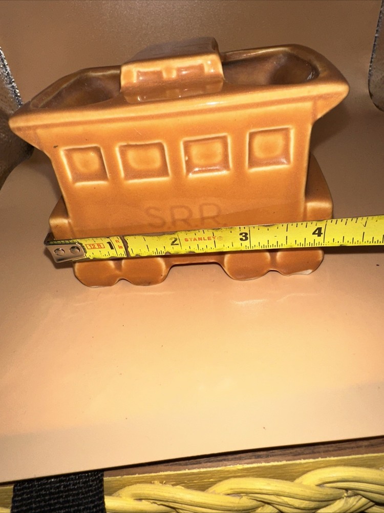 VTG SHAWNEE BROWN RUST COLOR TRAIN PLANTER