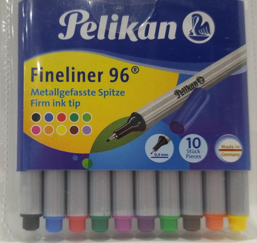 Pelikan Fineliner96 Marker Basic 10 Piece Set, Assorted Colours