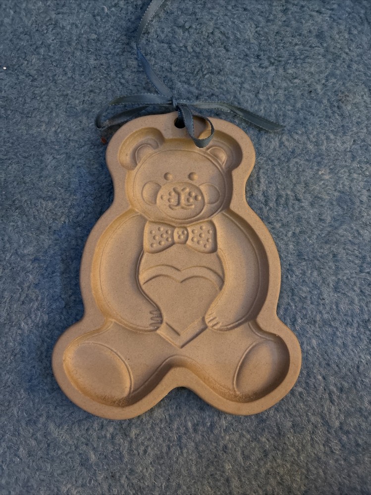 The Pampered Chef Clay Cookie Mold Teddy Bear 1991
