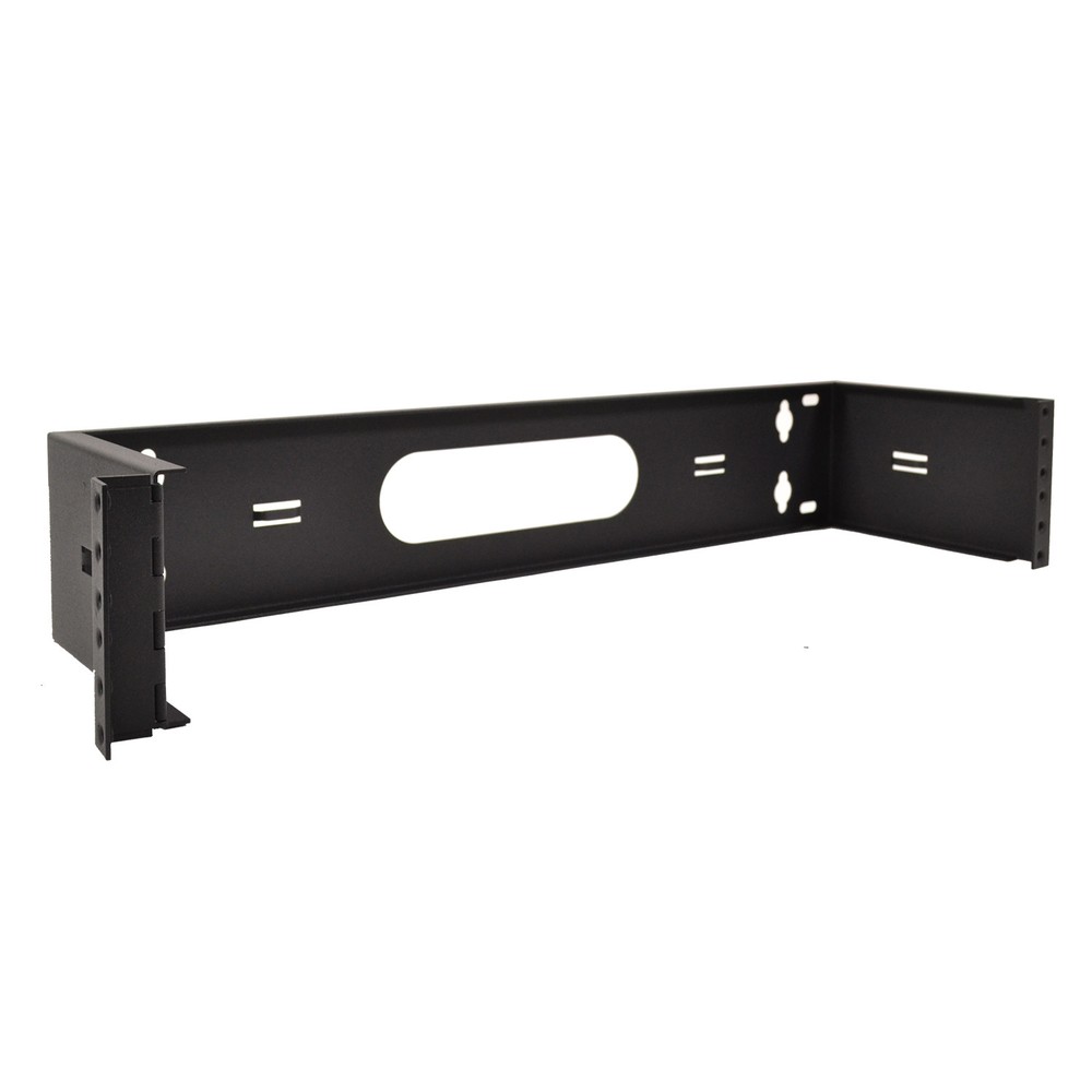 19" Two Space 2U Steel Wall Mount Hinged Swing Out Patch Panel Bracket 6" Deep
