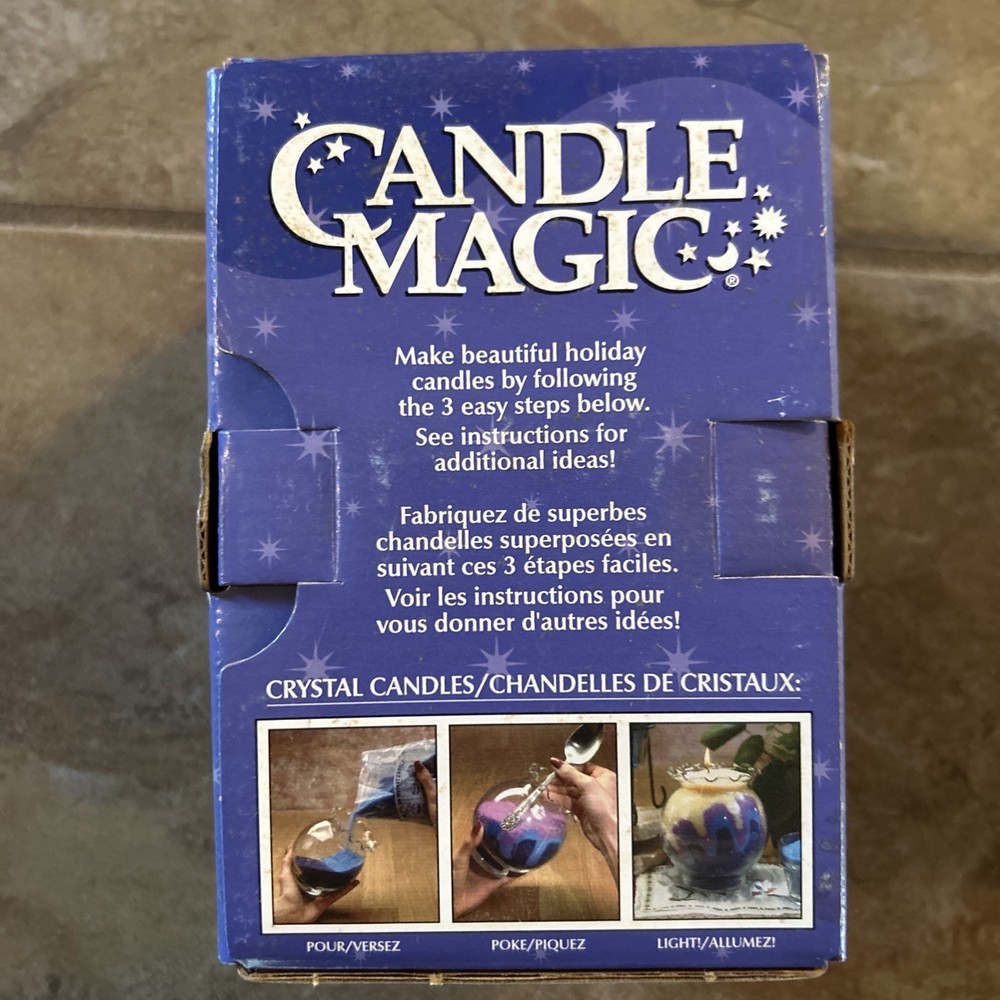VINTAGE CANDLE MAGIC NEW CRYSTAL CANDLE SAMPLER candle making kit