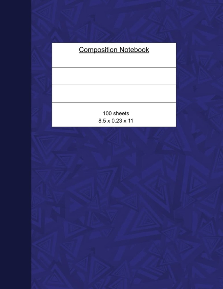 Blue composition notebook (8.5 x 11in): Composition notebook for all ages. This