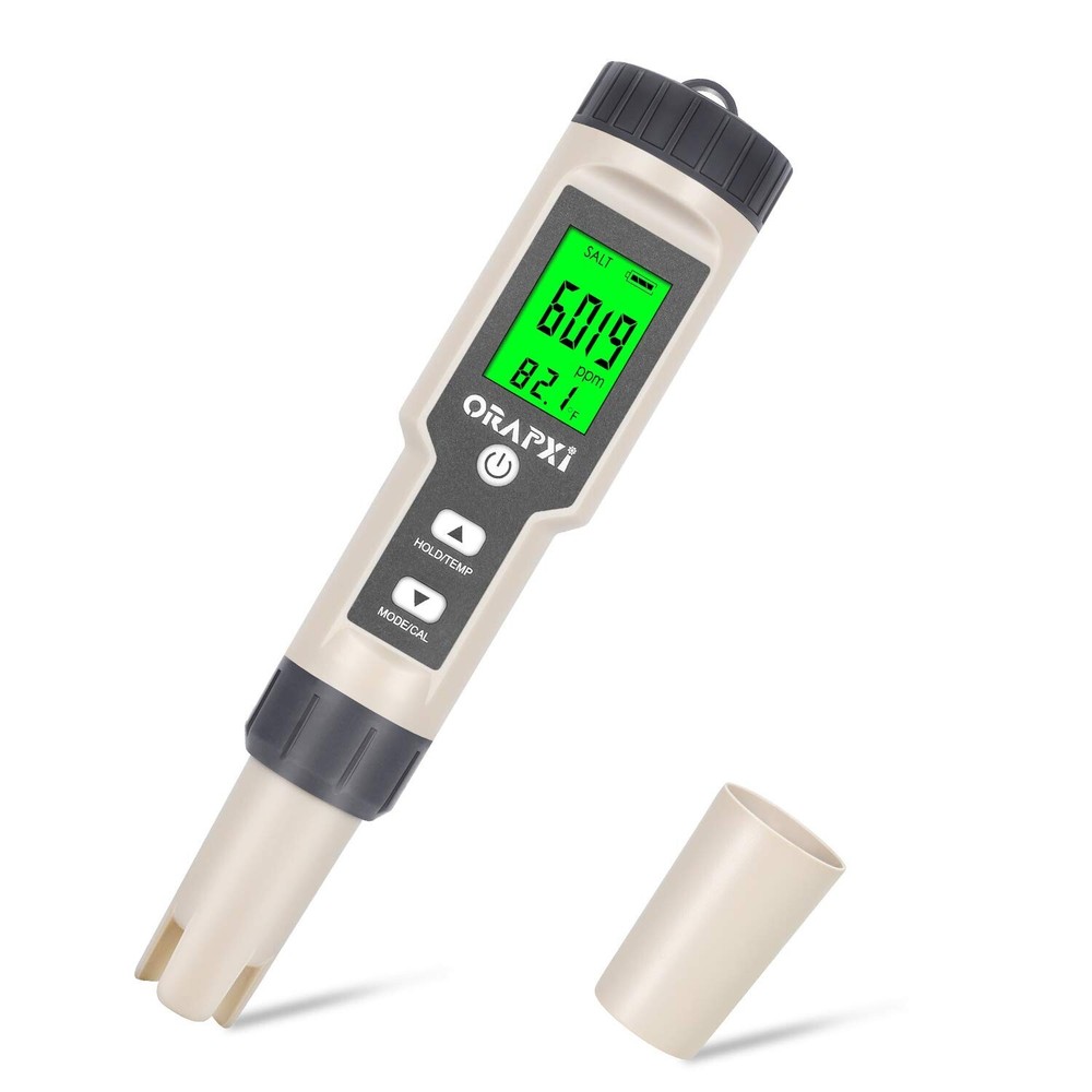 Versatile Digital Salinity Tester - 4-in-1 Functionality for Saltwater Tanks