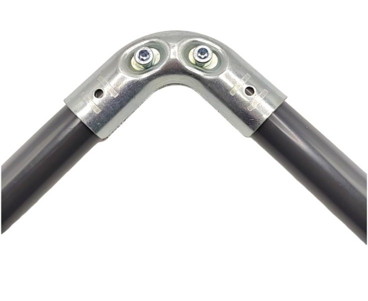 NEW 4Pcs Silver Galvanized Carbon Steel 90 Degree Corner Panel Pipe Connector