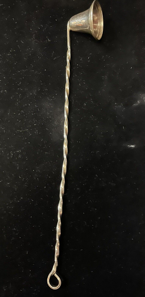 Vintage Sterling Twisted Handle Candle Snuffer 9.5” Long