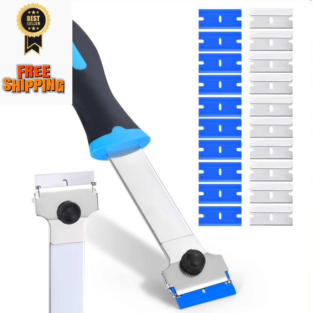 Giramika Razor Blade Scraper Tool with 20 Extra Long Handle