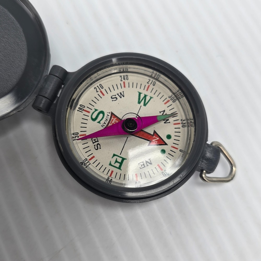 Coleman Compact Directional Compass Engineer Camping Fieldwork Analog White Dial