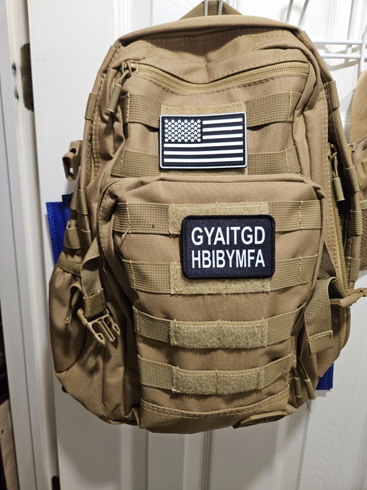 GYAITGDHBIBYMFA 2"x3" hook & loop funny patch