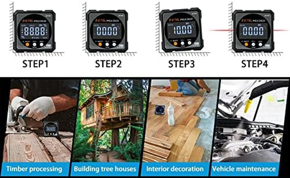 Precision Digital Angle Finder with Integrated Laser Guide