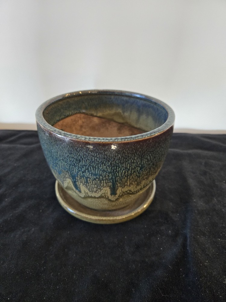 green glazed  planter