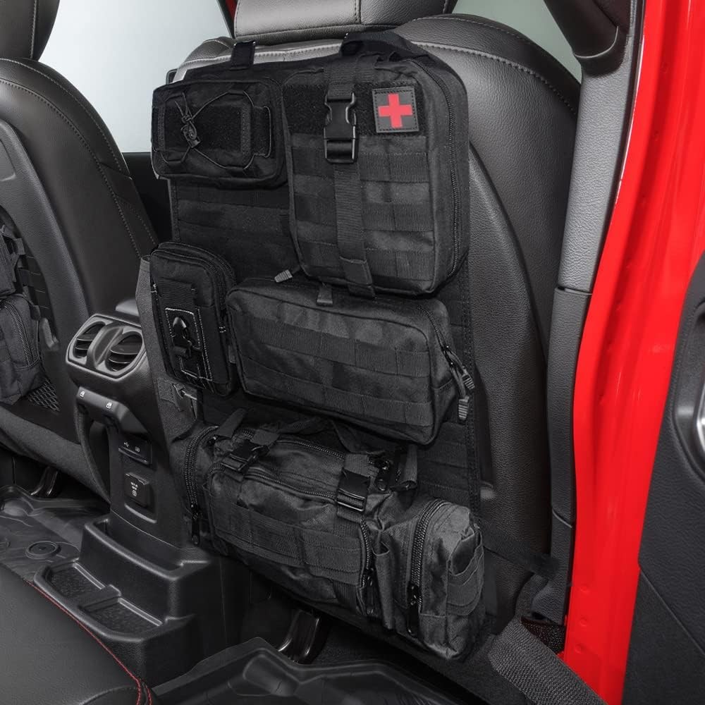 Universal Tactical Seat ​Back Organizer Vehicle Molle Panel Black