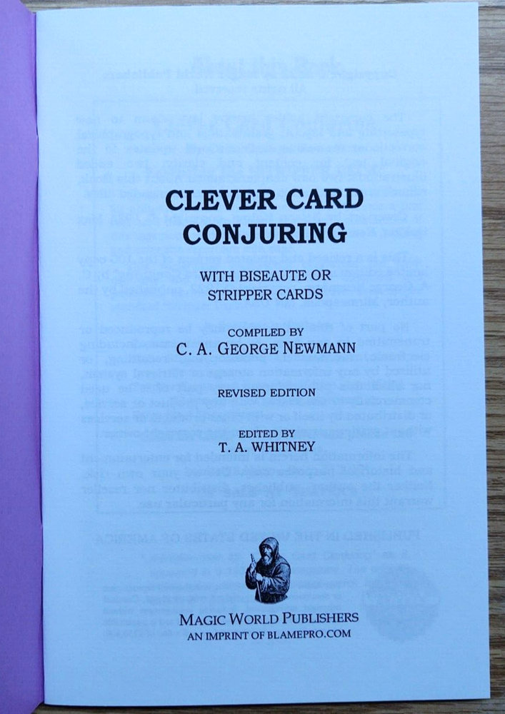 Clever Card Conjuring by C. A. George Newmann