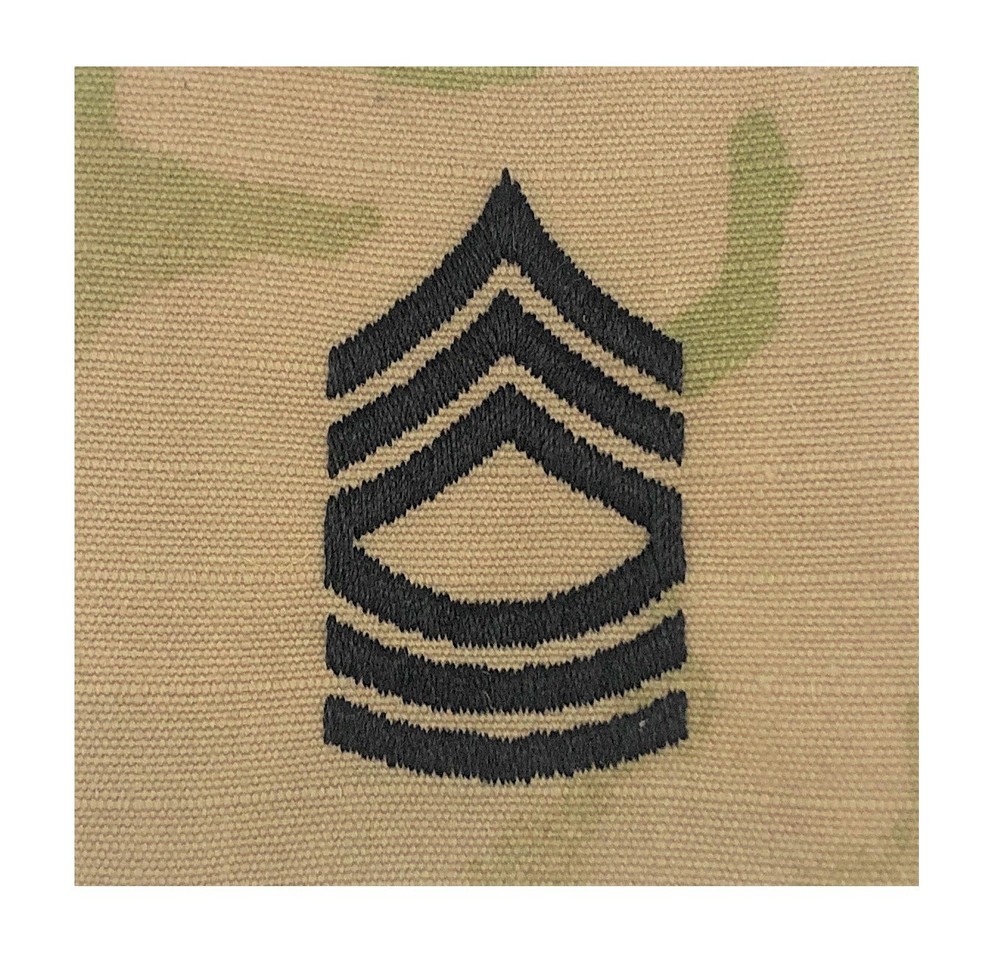 US Army OCP Rank 2x2 Sew On - E8 Master Sergeant