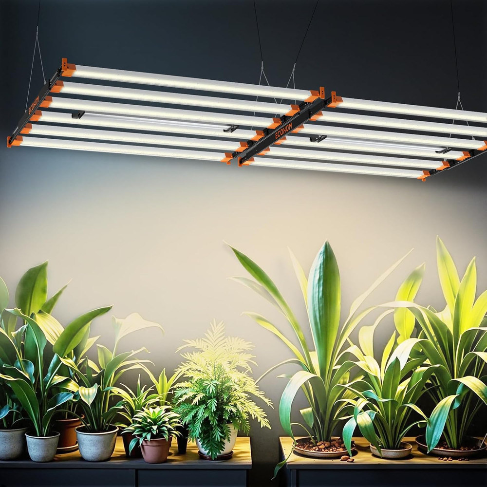 800W LED Grow Light, 5X5Ft Coverage Full Spectrum Daisy Chain Growing Light, Dim