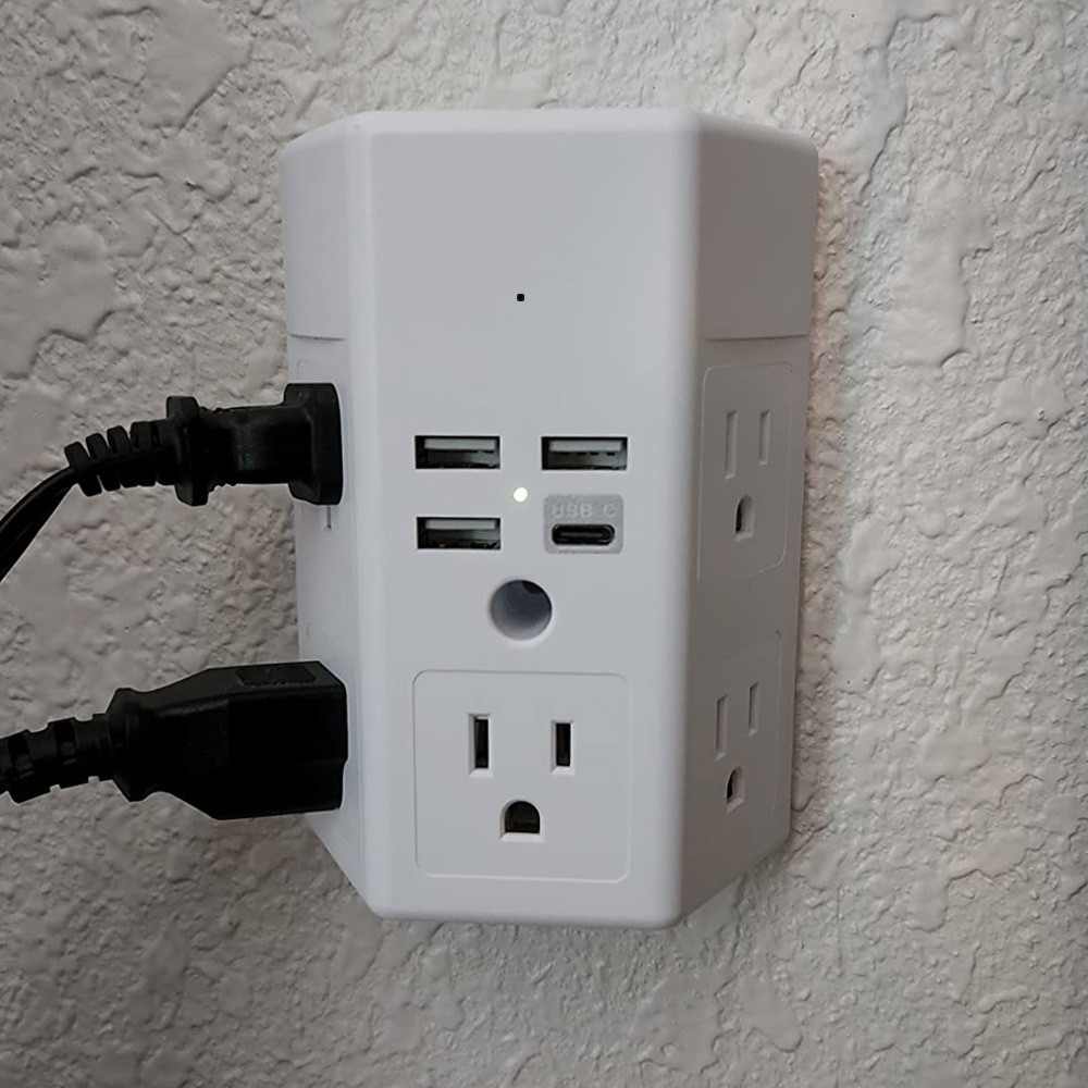 5-Plug Surge Protector Security Camera