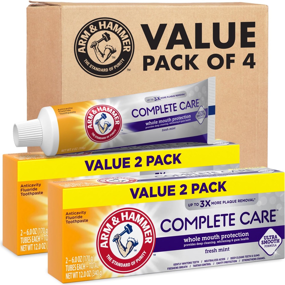 ARM & Hammer Complete Care Toothpaste, Teeth Whitening Toothpaste with Baking So