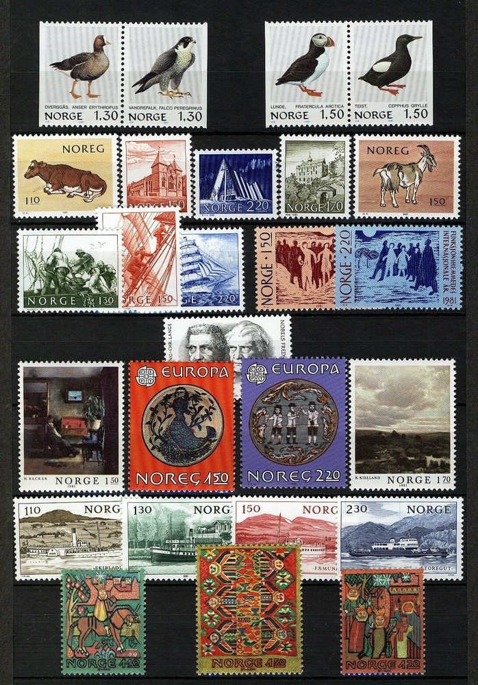 Norway 1981, Full year MNH, Michel cat 14€