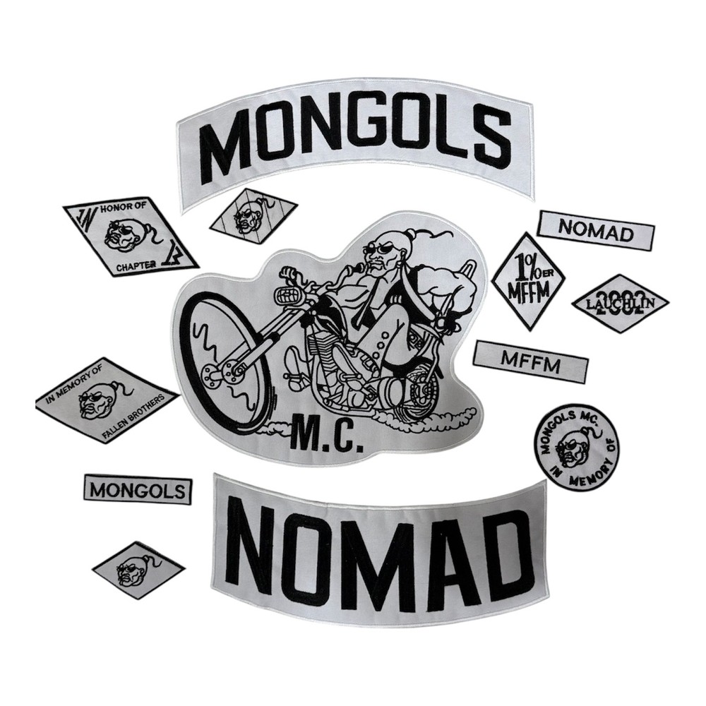 13pcs/ Set Mongols Nomad Biker Embroidered Patch Set 1% IN Memory