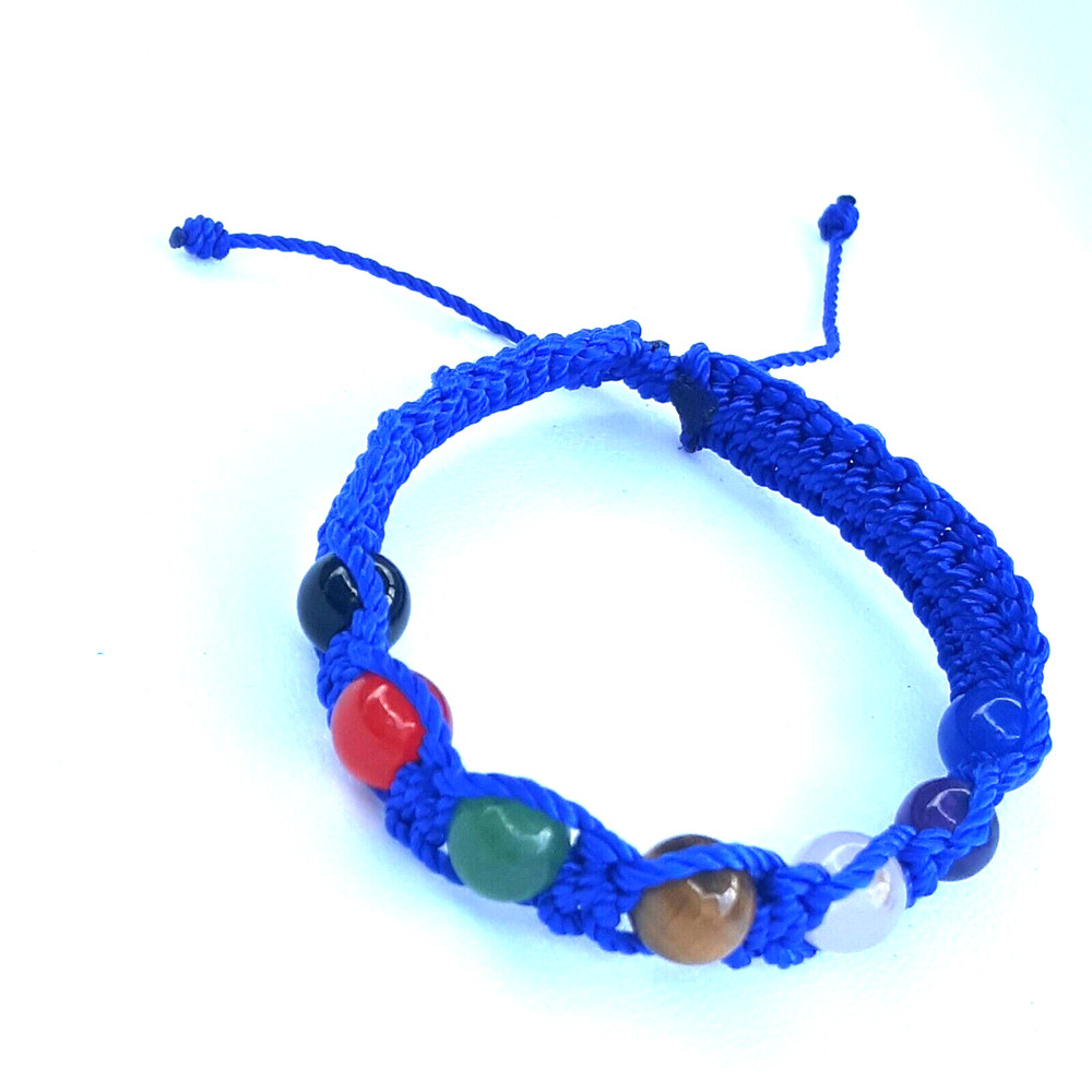 Protection Bracelets 7 Chakras in Blue String