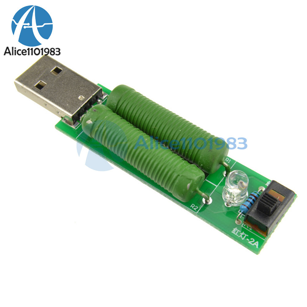 2PCS USB Load ResistorPower Resistors Mobile Power Aging Resistance Module 1A 2A