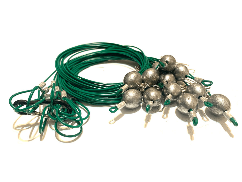 72" 10oz Egg Sinker PVC Coated Cable Texas Rig Style Decoy Rigs