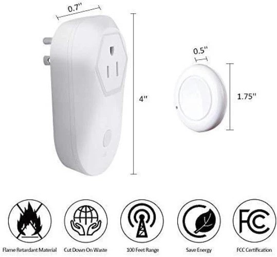 Elegant Wireless Garbage Disposal Switch Kit - No Drilling Required, 100ft Range