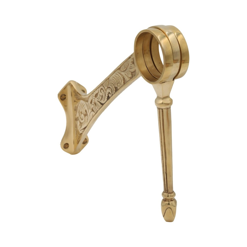 Swing Arm Cast Solid Brass Bar Foot Rail 2 inches