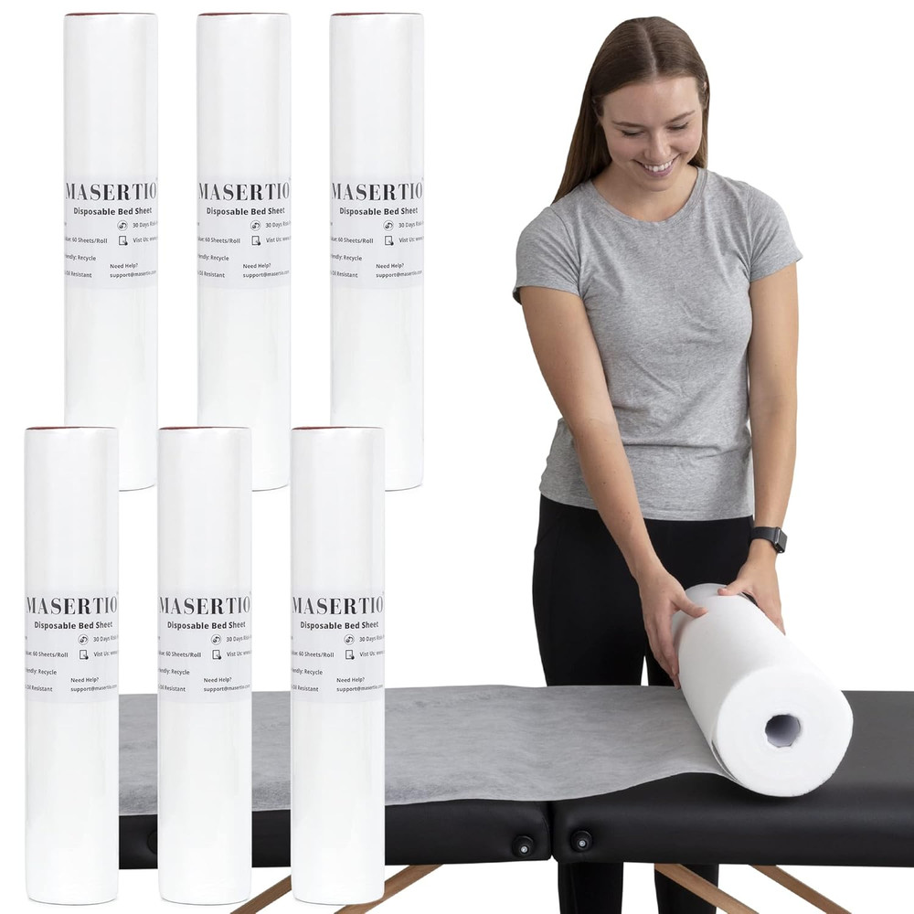 Disposable Massage Bed Cover - 60 Sheets per Roll, Non-Woven Disposable Material