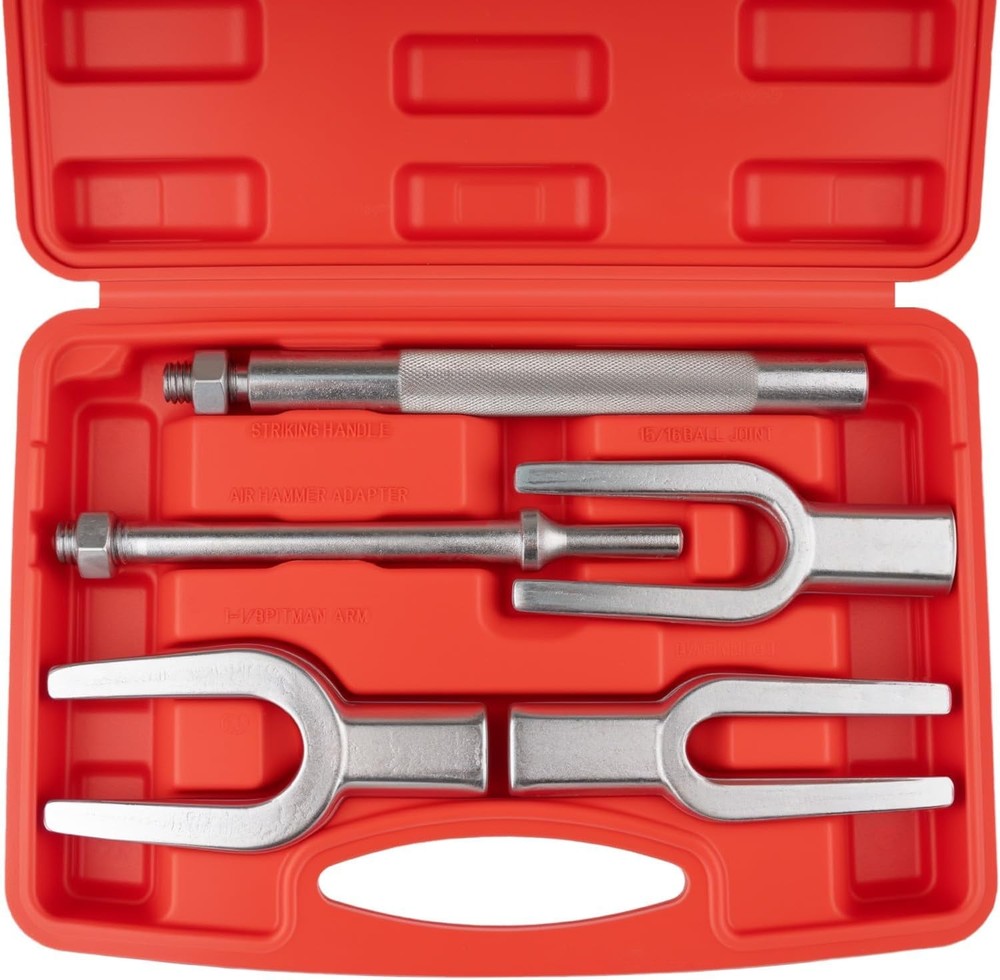 5Pcs Tie Rod Ball Joint Pitman Arm Tool Kit Joint Remover Separator Pickle Fork