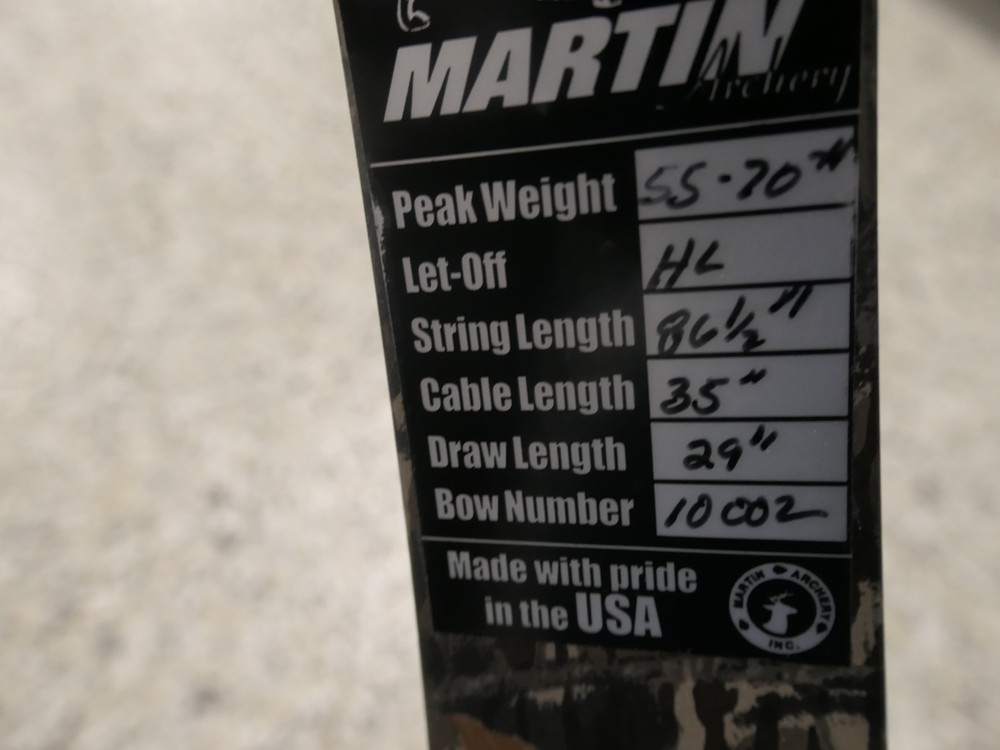 Martin Magnum Tracer Compound Bow With Case