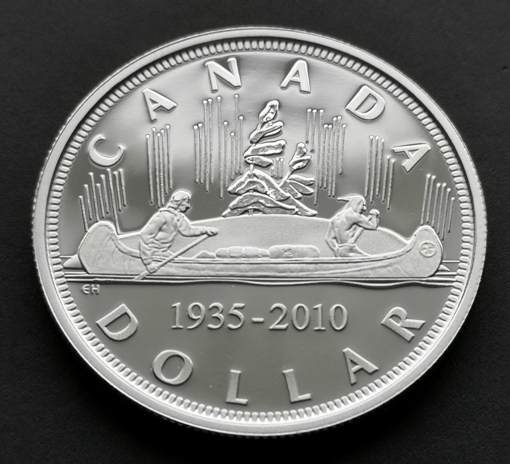 ***  CANADA  PROOF  SILVER  DOLLAR  1935 - 2010  ***  SPECIAL  EDITION  ***