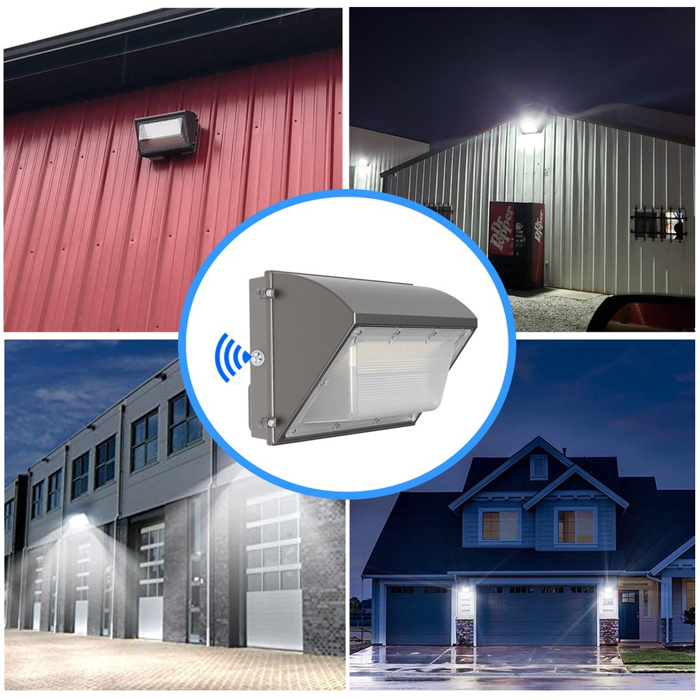 5Pack 150W Led Wall Pack Light Dusk to Dawn Commercial Outdoor Security Lighting