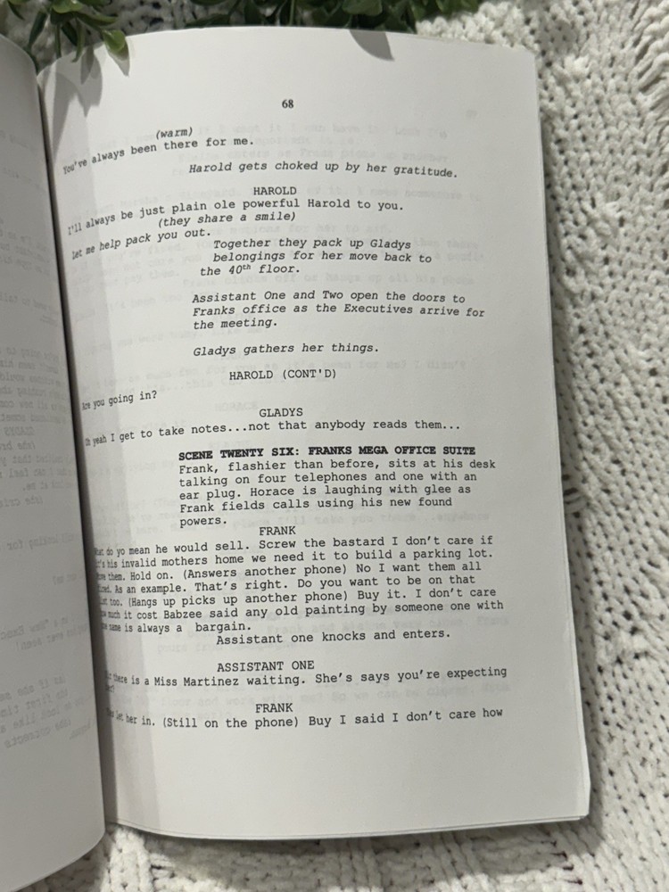 Whistle Blower Musical Script 1st Draft Yvette Freeman Hartley Rare Unproduced