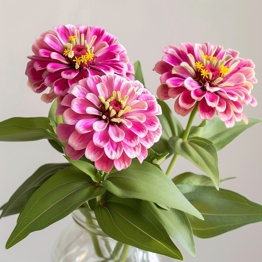 Double Zahara™ Raspberry Ripple Dwarf Zinnia 25 Seeds