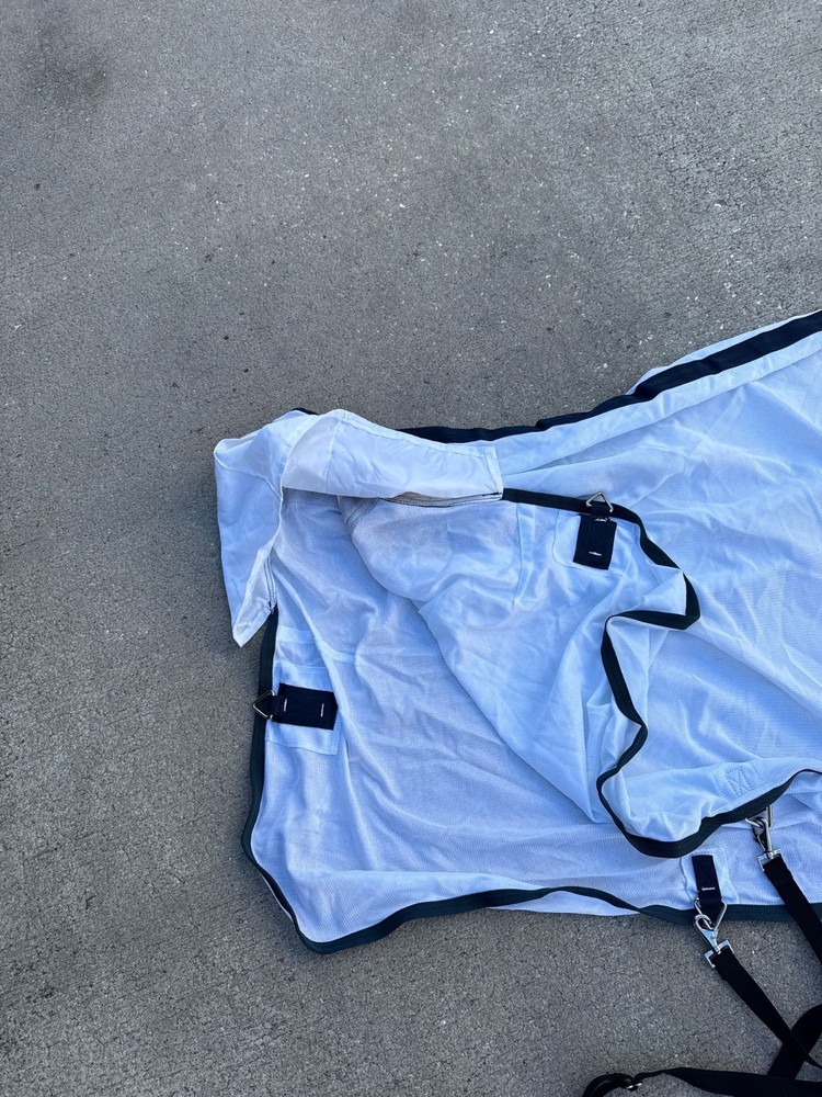 DOVER 80" Fly Sheet - White/Navy Blue