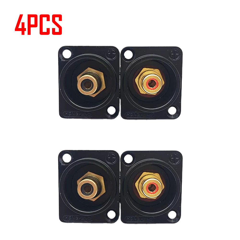 2/4/10pcs Female RCA Panel Mount Socket Connector Base Plate Welding Module USA