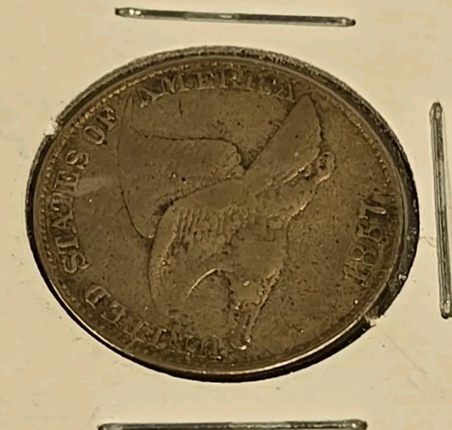 1857 U.S 1C Flying Eagle Cent Penny