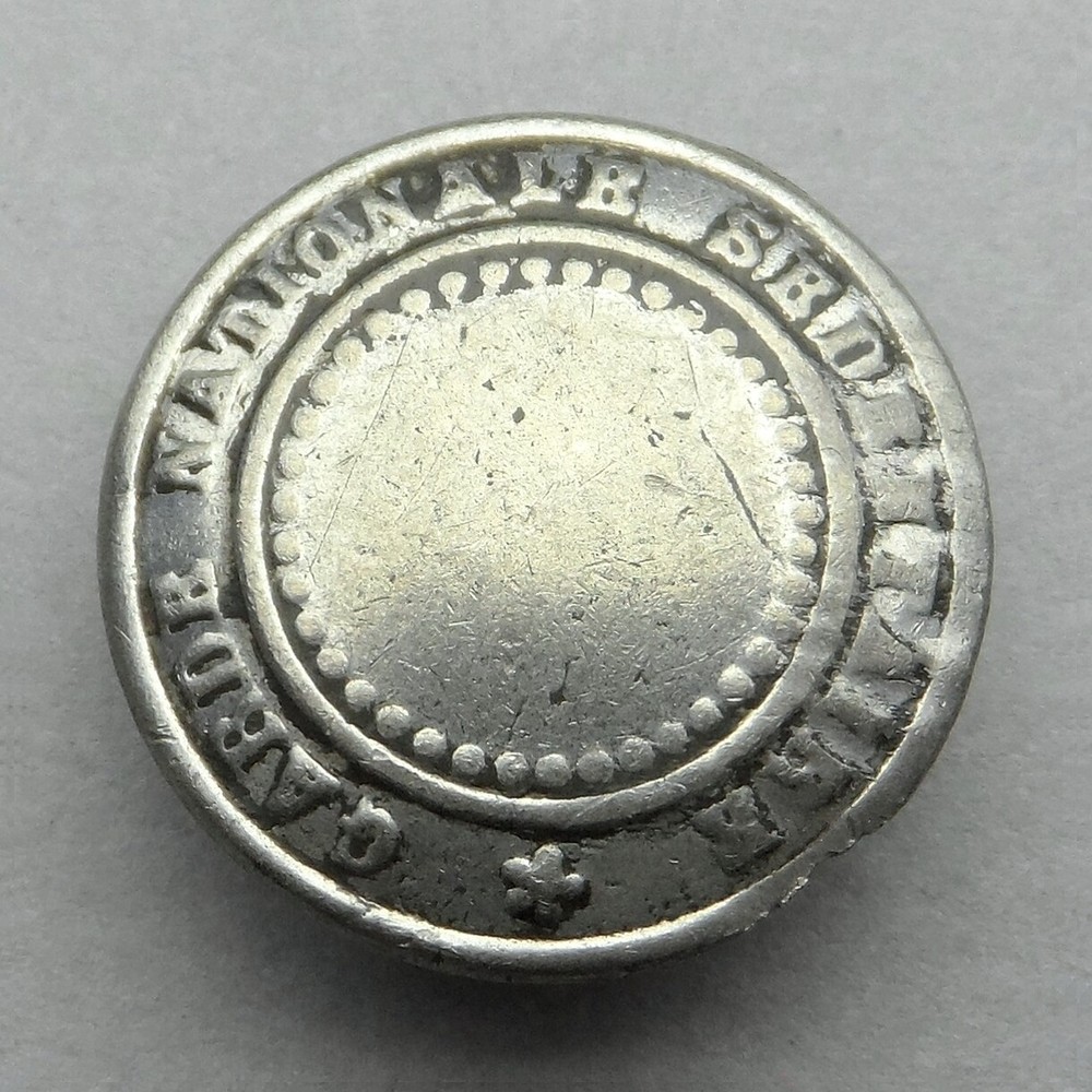 Button, Sedentary National Guard. Lead Tin Alloy.