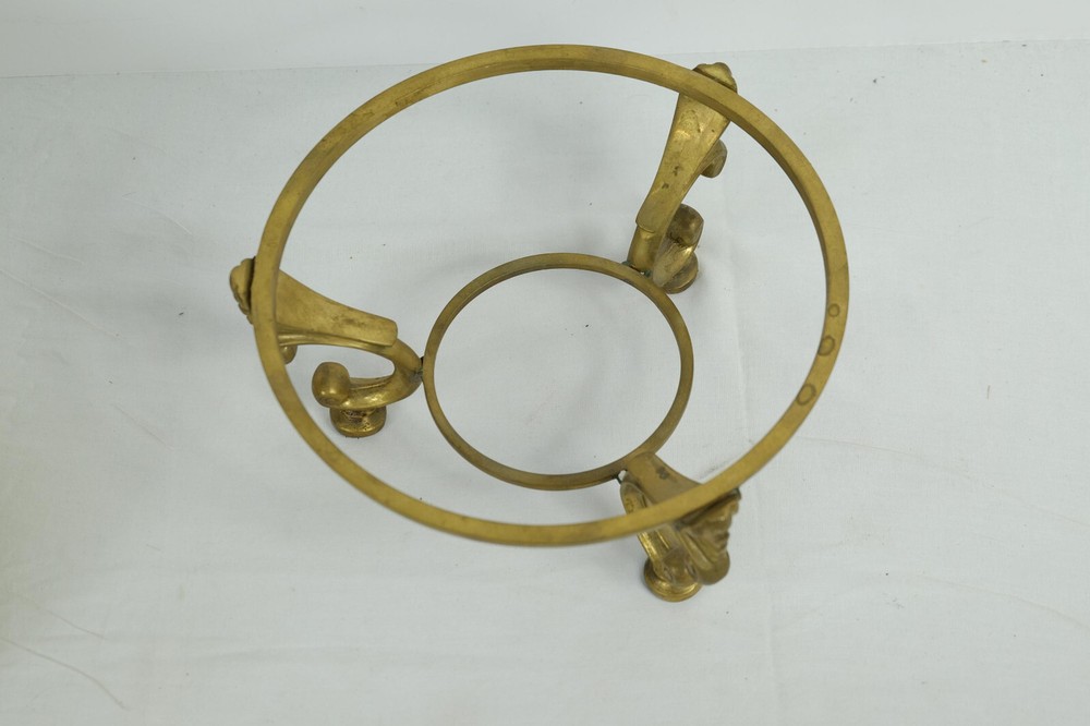 Brass Large Couldron Pot w/ Lid & Stand
