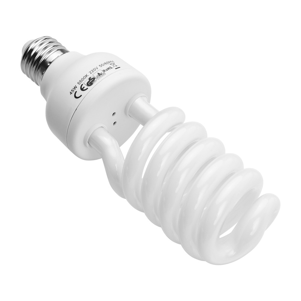 Spiral Fluorescent 45W 5500K Daylight E27 Socket for J5W1