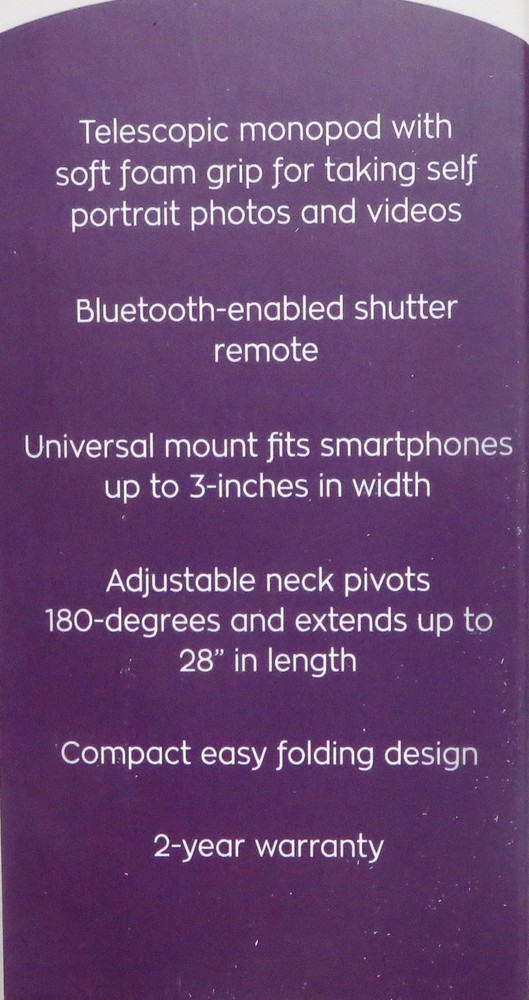 Extendable Handheld Selfie Monopod with Bluetooth Remote Wireless Shutter