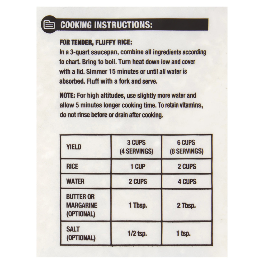 Great Value Long Grain Enriched Rice, 20 Lb