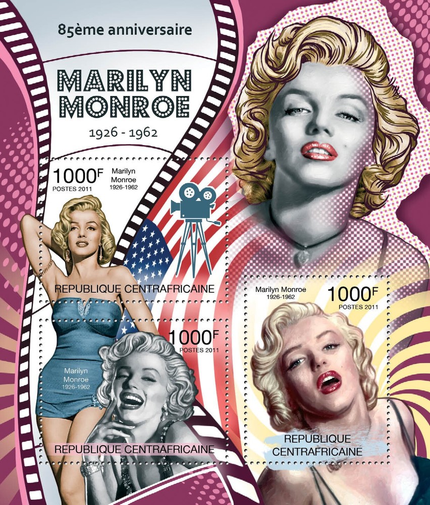 Marilyn Monroe (Yvert & Tellier Code: 2035-2037)