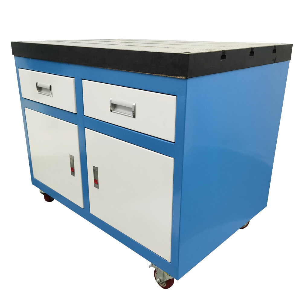 Tapping Machine Series T-slot Workbench Fixed Base Removable Table with Drawers