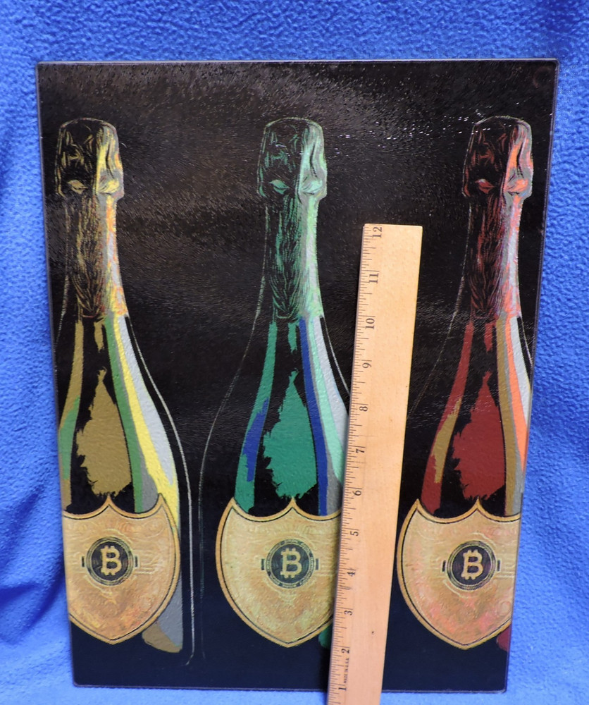 Bitcoin Glass Cutting Board