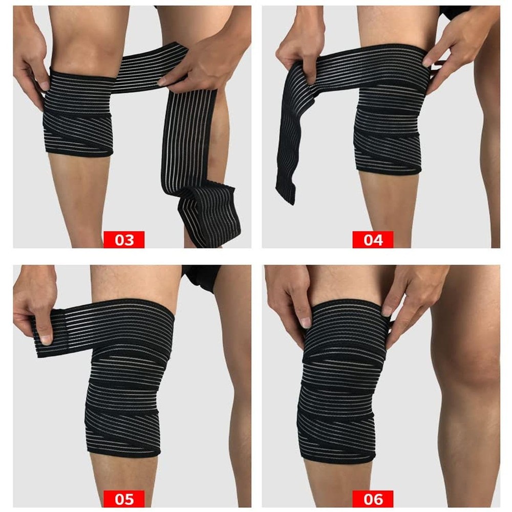 VBQFDPH Extra Long Elastic Knee Wrap Compression Bandage Brace Support for...