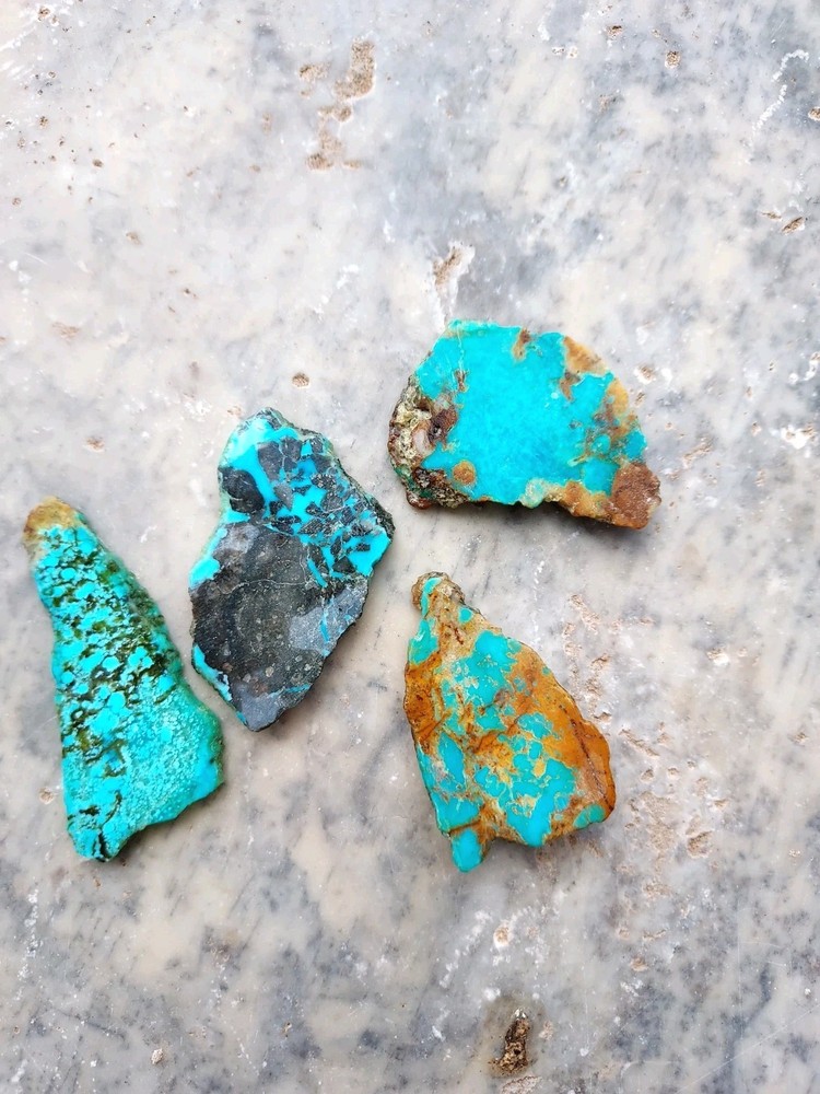 Turquoise Rough Slice