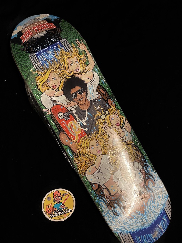 RARE SIGNED Nick Tucker Debut Pro Primitive Skateboard Deck Splash Mtn AUTOGRAPH